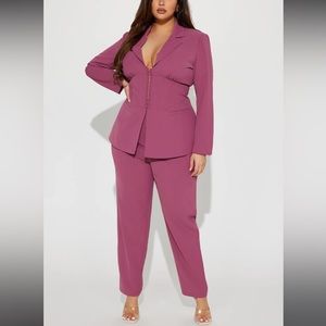 Grace Blazer Set - Mauve